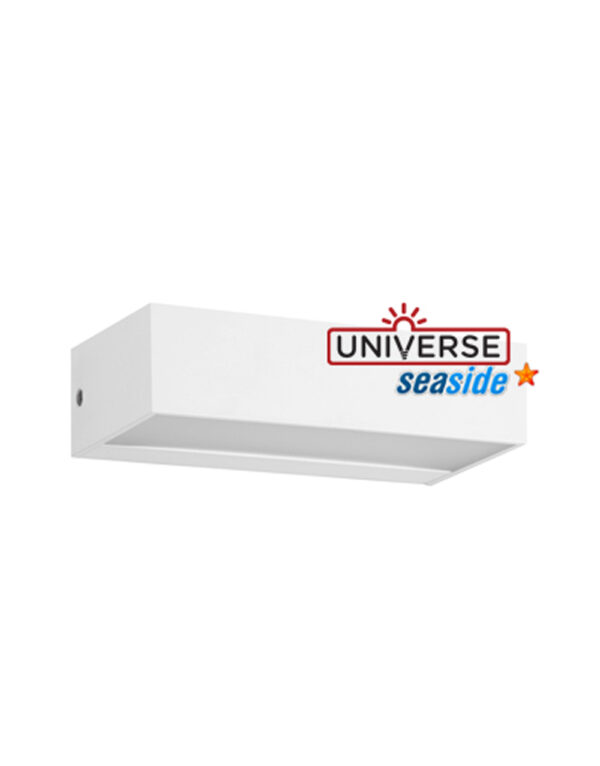 ΦΩΤΙΣΤΙΚΟ ΑΠΛΙΚΑ UP/DOWN LED 170X80X46mm 8W 3000K 500lm IP65 ΠΛΑΣΤΙΚΟ ΛΕΥΚΟ SEASIDE UNIVERSE - 1-U005777