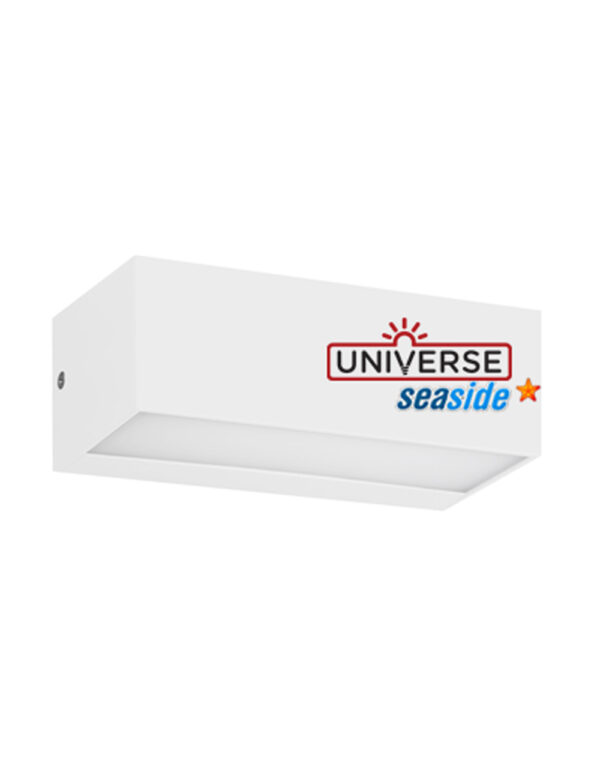 ΦΩΤΙΣΤΙΚΟ ΑΠΛΙΚΑ UP/DOWN LED 230X101X90mm 12W 3000K 700lm IP65 ΠΛΑΣΤΙΚΟ ΛΕΥΚΟ SEASIDE UNIVERSE - 1-U005784