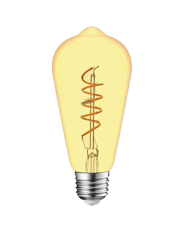 ΛΑΜΠΑ LED SPIRAL FILAMENT ΜΕΛΙ ST64 4W E27 2200K 220-240V 300lm 360° DIMMABLE UNIVRSE - 1-U007238