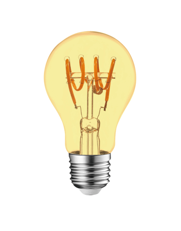 ΛΑΜΠΑ LED QUAD FILAMENT ΜΕΛΙ Α60 4W E27 2200K 220-240V 300lm 360° DIMMABLE UNIVRSE - 1-U007276
