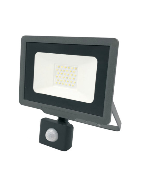 ΠΡΟΒΟΛΕΑΣ LED SMD DOB 30W ME ANIXNEYTH ΚΙΝΗΣΗΣ 5000K 220-240V 2850lm 100° IP65 ΑΝΘΡΑΚΙ UNIVERSE - 1-U009133