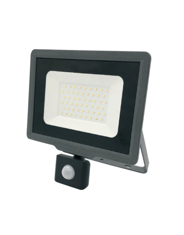 ΠΡΟΒΟΛΕΑΣ LED SMD DOB 50W ME ANIXNEYTH ΚΙΝΗΣΗΣ 5000K 220-240V 4750lm 100° IP65 ΑΝΘΡΑΚΙ UNIVERSE - 1-U009140