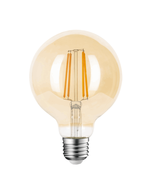 ΛΑΜΠΑ LED CROSS FILAMENT ΜΕΛΙ G95 7W E27 2200K 220-240V 806lm 360° DIMMABLE UNIVRSE - 1-U010894