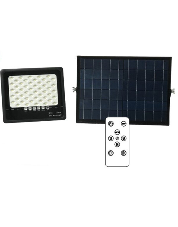 ΠΡΟΒΟΛΕΑΣ LED ME ΗΛΙΑΚΟ ΠΑΝΕΛ SMD PROFESSIONAL 50W 5000K 3750lm  IP65 ΓΚΡΙ UNIVERSE - 1-U013727