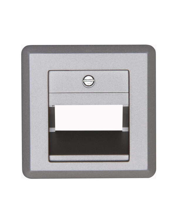 HK02 ΠΛΑΚΙΔΙΟ ΔΙΠΛΟ RJ11/RJ45 STEEL - 1-K349520005