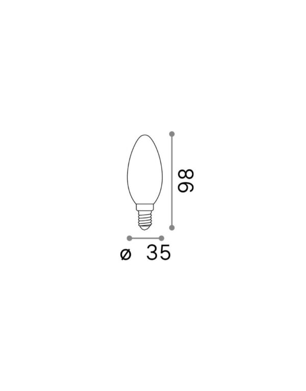 E14 OLIVA 4W 3000K CRI80 BIANCO - 1-ID101231