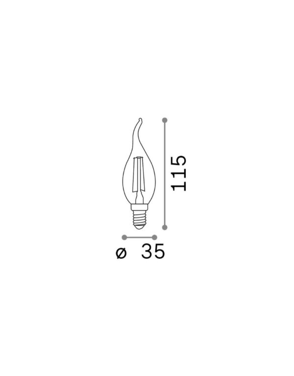 E14 CANDELA 4W 3000K CRI80 TRASP - 1-ID101248
