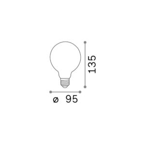 E27 GLOBO D095 08W 3000K CRI80 BIANCO - 1-ID101330