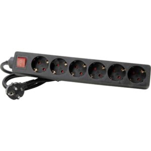 ΠΟΛΥΠΡΙΖΟ 6 ΘΕΣΕΩΝ ΜΕ ΚΑΛ. & ΔΙΑΚ. 1.4Μ ΜΑΥΡΟ  KOPP - 1-K120915006