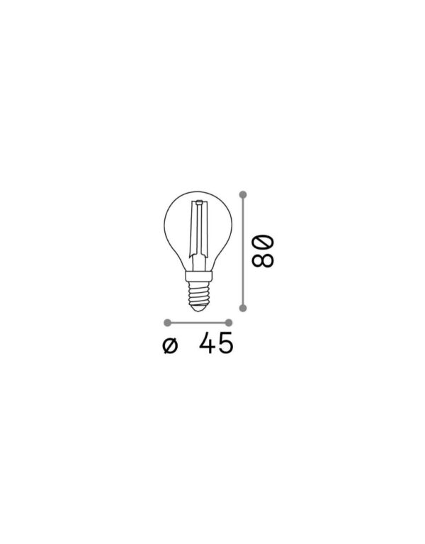 E14 SFERA 4W 2200K CRI80 AMBRA - 1-ID151656