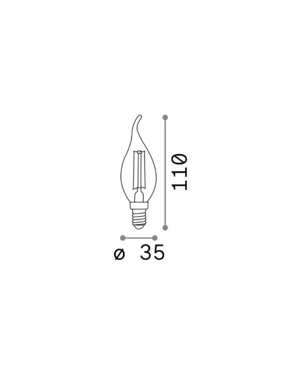E14 CANDELA 4W 2200K CRI80 AMBRA - 1-ID151663