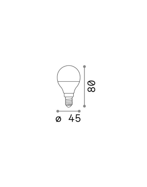 E14 SFERA 6W 4000K CRI80 BIANCO - 1-ID151946