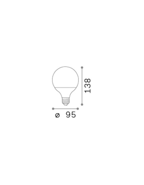 E27 GLOBO D095 14W 4000K CRI80 BIANCO - 1-ID151977