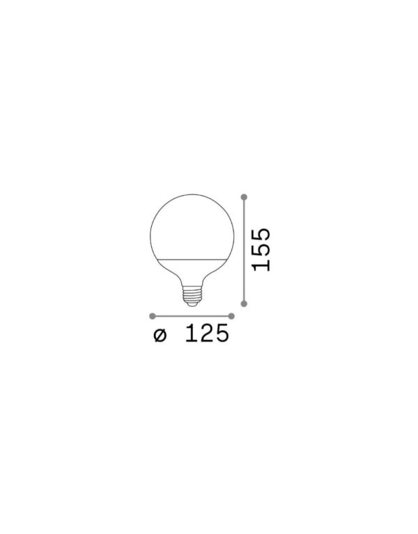 E27 GLOBO D125 18W 4000K CRI80 BIANCO - 1-ID152004