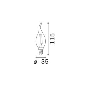 E14 CANDELA 4W 4000K CRI80 TRASP - 1-ID153940