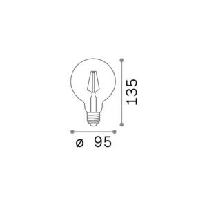 E27 GLOBO D095 08W 4000K CRI80 TRASP - 1-ID153971