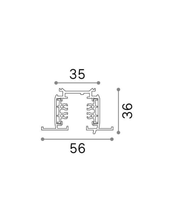 LINK 3-PHASE TRIM PROFILE 2000 mm ON-OFF BK - 1-ID188027