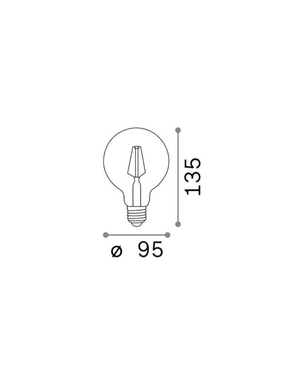E27 GLOBO D095 08W 3000K CRI80 TRASP DIMM - 1-ID188966