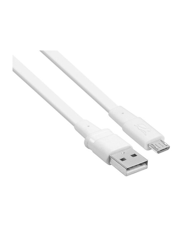 RIVACASE PS6000 Flat USB 2.0 to micro USB Cable 1.2m ΛΕΥΚΟ - 2-DVPS6000WT12
