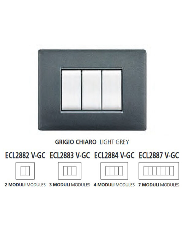 ΠΛΑΚΑ MYLIFE Q 2Μ ΒΟΥΛΚ. ΓΚΡΙ ΑΝΟΙΚΤΟ - 2-ECL2882V-GC
