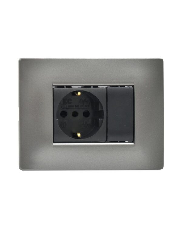 ΠΛΑΚΑ MYLIFE Q 3Μ ΑΛΟΥΜ ΣΚΟΥΡΟ - 2-ECL2883AN