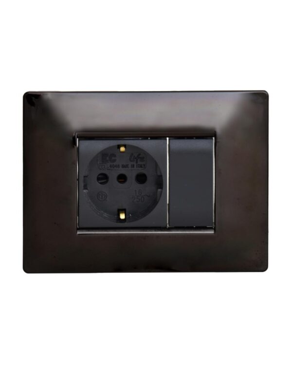 ΠΛΑΚΑ MYLIFE Q 3Μ ΜΑΥΡΟ ΜΕΤΑΛΛΙΚΟ - 2-ECL2883MB