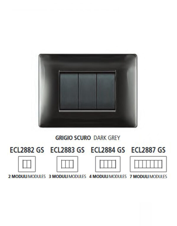 ΠΛΑΚΑ MYLIFE Q 4Μ ΣΚΟΥΡΟ ΓΚΡΙ - 2-ECL2884GS