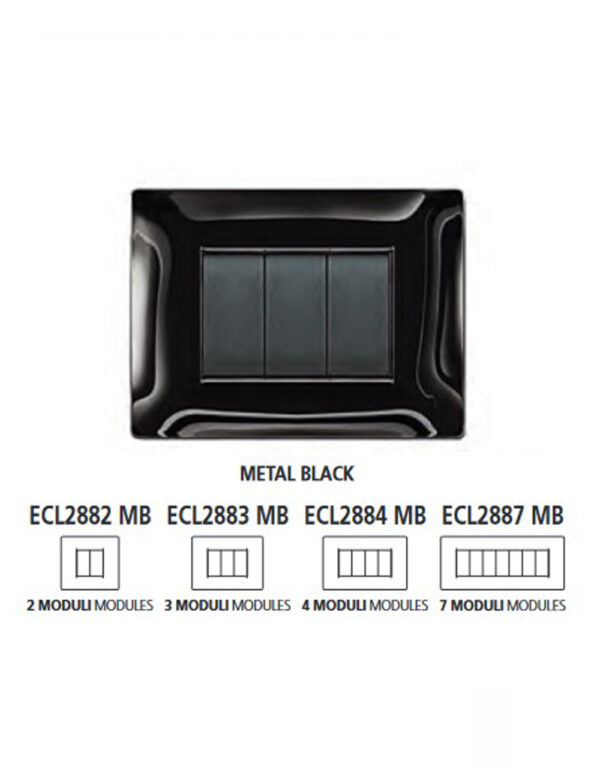 ΠΛΑΚΑ MYLIFE Q 7Μ ΜΑΥΡΟ ΜΕΤΑΛΛΙΚΟ - 2-ECL2887MB