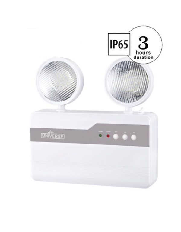 ΦΩΤΙΣΤΙΚΟ LED SMD 8W 6500K 230V ΔΙΠΛΗ ΚΕΦΑΛΗ ΕΠΑΝΑΦΟΡΤΙΖΟΜΕΝΟ ΜΕ ΜΠΑΤΑΡΙΑ Li-ion ΜΗ ΣΥΝΕΧΟΥΣ ΛΕΙΤΟΥΡΓΙΑΣ UNIVERSE - 2-U007504