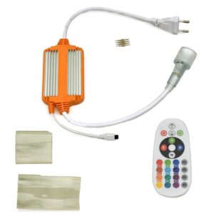 ROUND NEON REMOTE CONTROLLER RGB 50Μ ΜΕ ΘΕΡΜΟΣΥΣΤΕΛΟΜΕΝΟ 7cm ΚΑΙ ΤΕΡΜΑΤΙΚΗ ΤΑΠΑ UNIVERSE - 2-U009591