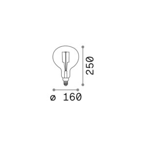 E27 GLOBO D160 04W 2200K CRI80 AMBRA DIMM - 1-ID223940