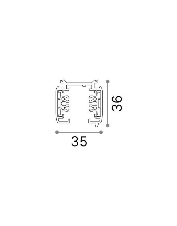 LINK 3-PHASE TRIMLESS PROFILE 1000 mm ON-OFF BK - 1-ID243252