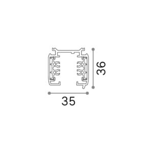 LINK 3-PHASE TRIMLESS PROFILE 1000 mm ON-OFF WH - 1-ID243269