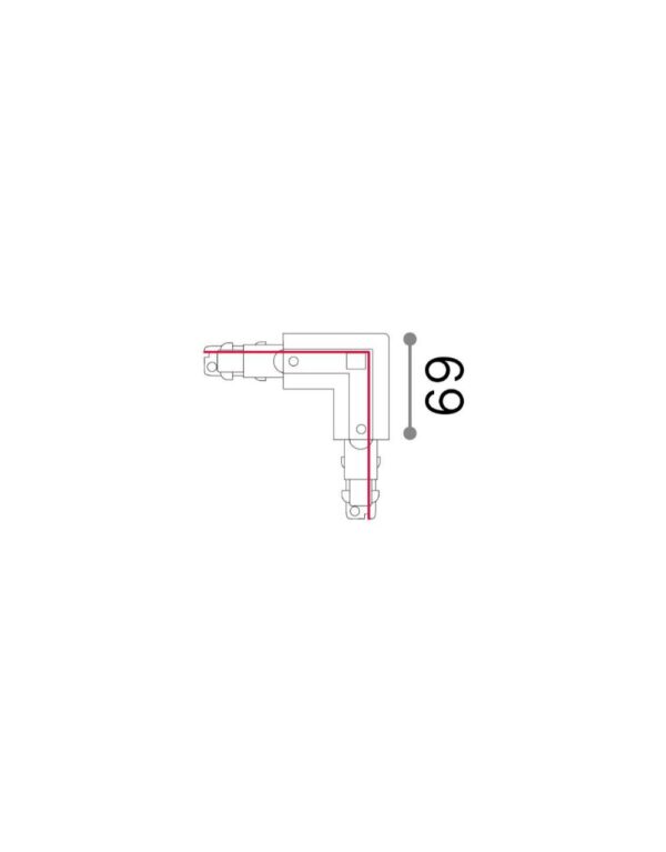 LINK 3-PHASE T.LESS L-CONN LEFT DALI 1-10V WH - 1-ID246604