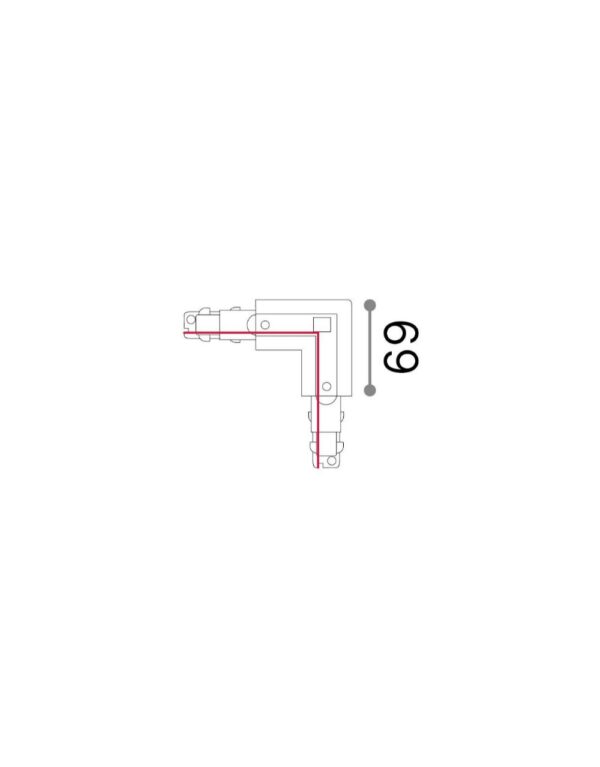LINK 3-PHASE T.LESS L-CONN RIGHT DALI 1-10V BK - 1-ID246611