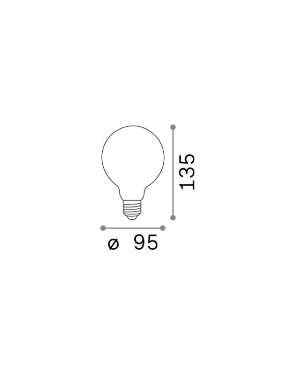 E27 GLOBO D095 08W 3000K CRI80 BIANCO DIMM - 1-ID252186