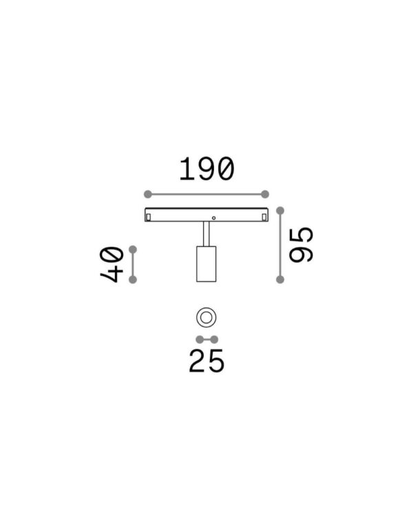 EGO TRACK SINGLE 03W 3000K ON-OFF BK - 1-ID257617