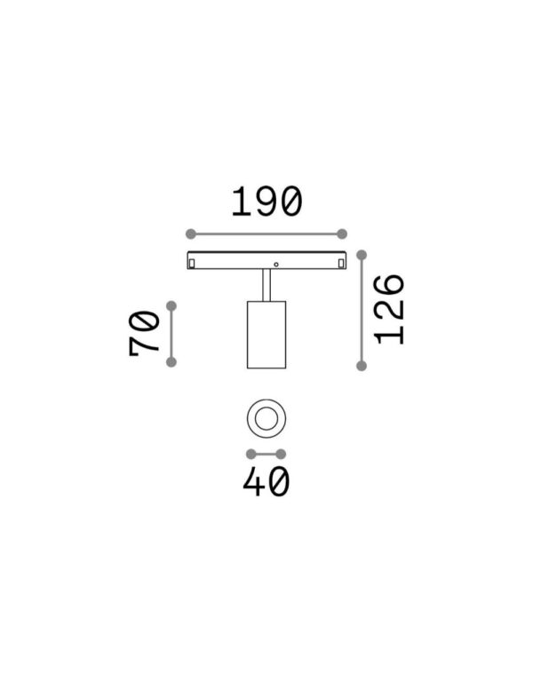 EGO TRACK SINGLE 08W 3000K ON-OFF BK - 1-ID257631