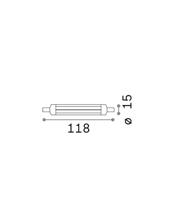 R7s COB 08W 580Lm 3000K CRI80 DIMM - 1-ID266763