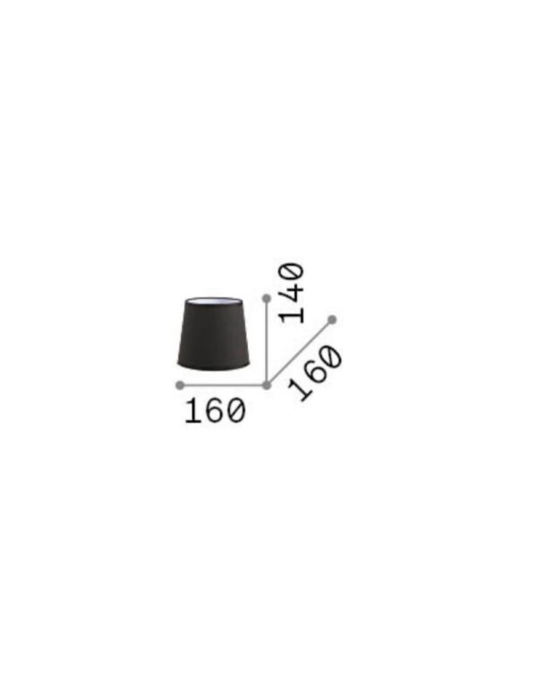 SET UP PARALUME CONO D16 NERO - 1-ID270036