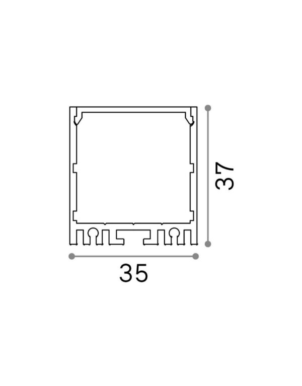 SLOT SUR D35XD37 2000 mm BK - 1-ID270517