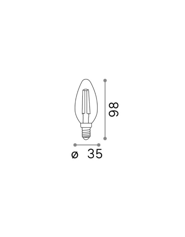 E14 OLIVA 4W 3000K CRI90 TRASP - 1-ID271644