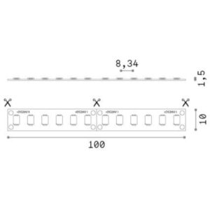 STRIP LED 120 SMD 15W/M 3000K CRI90 IP65 - 1-ID272504