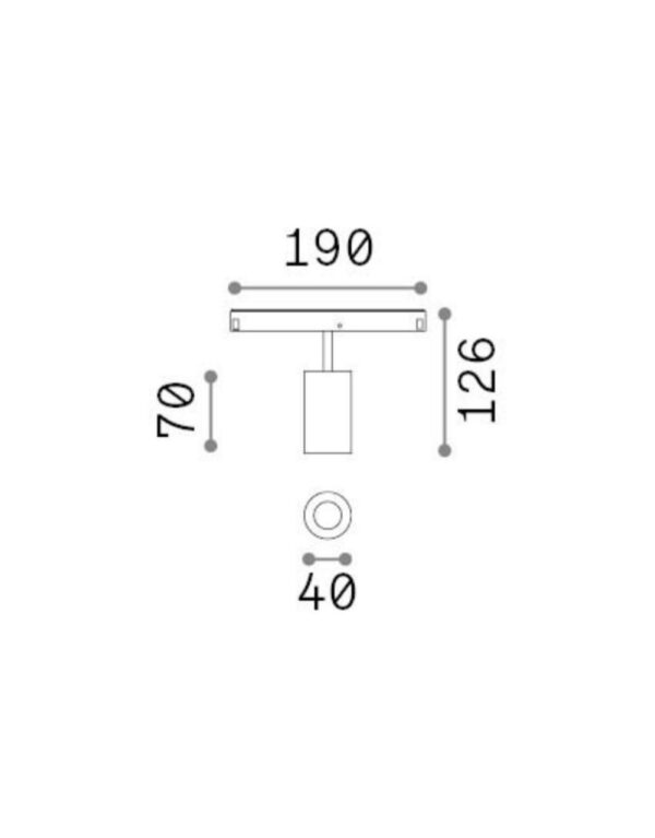 EGO TRACK SINGLE 08W 3000K ON-OFF WH - 1-ID282985