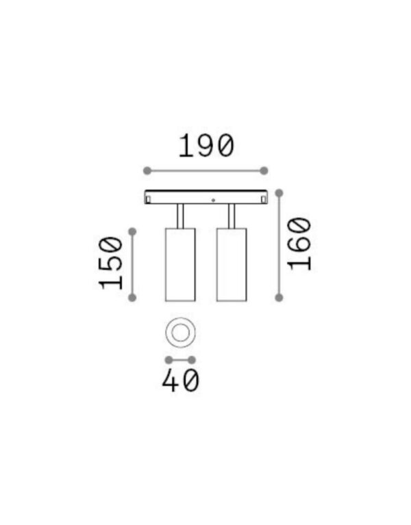 EGO TRACK DOUBLE 24W 3000K DALI BK - 1-ID286372