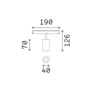 EGO TRACK SINGLE 08W 3000K DALI WH - 1-ID286426