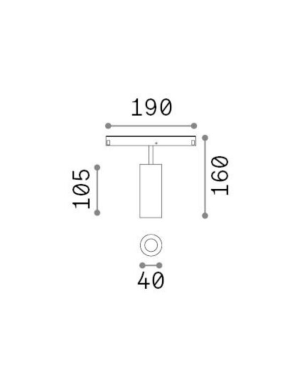 EGO TRACK SINGLE 12W 3000K DALI WH - 1-ID286440
