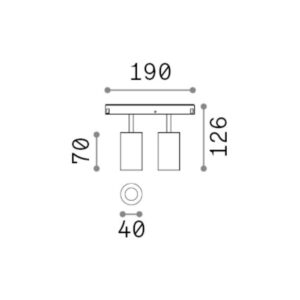 EGO TRACK DOUBLE 16W 3000K 1-10V BK - 1-ID303628