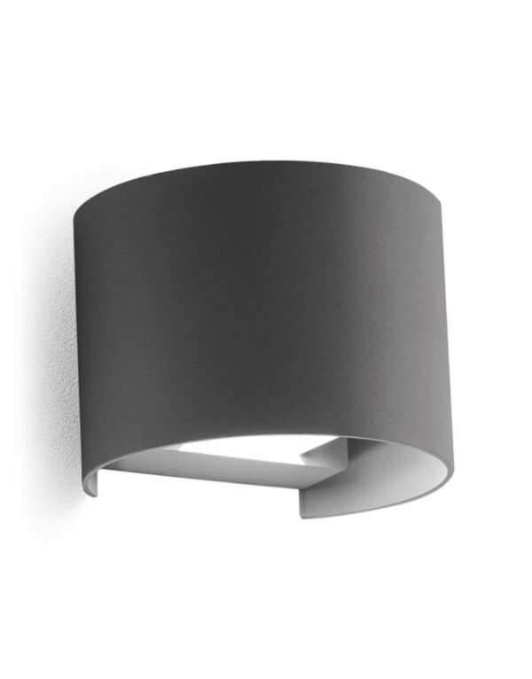 GES871C Appliq. alluminio grigio antr.2x5W.3000K - 1-GL127938