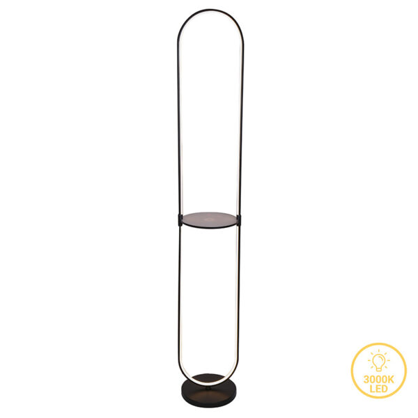 Φωτιστικό δαπέδου Reflect pakoworld LED μαύρο Φ26x165εκ - 009-000120